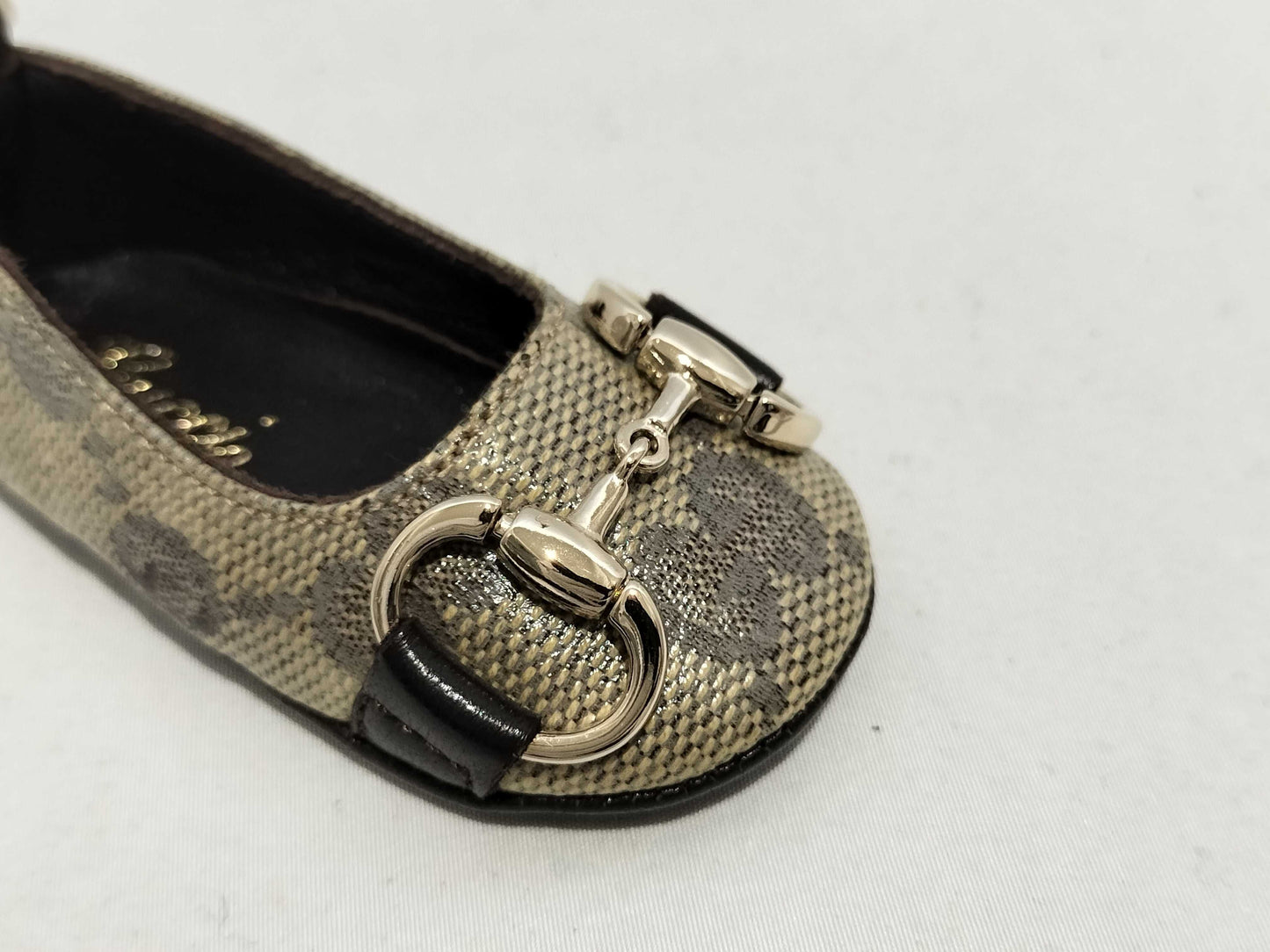 (10461_0014) GUCCI GG Horsebit Leather Shoe Motif Keychain Charm