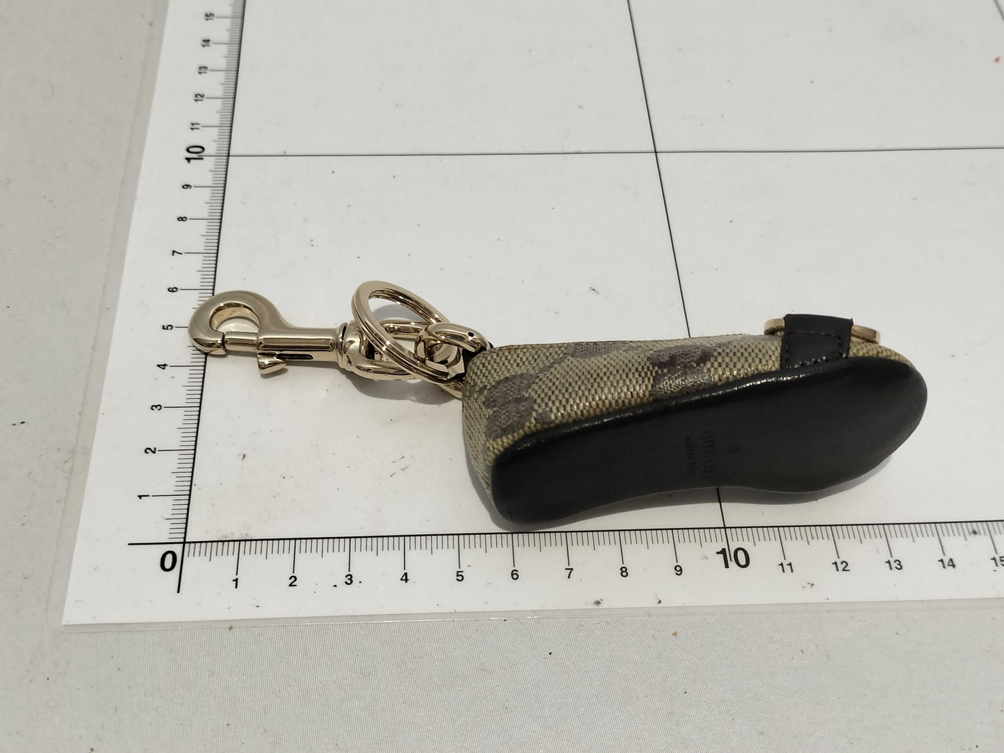 (10461_0014) GUCCI GG Horsebit Leather Shoe Motif Keychain Charm