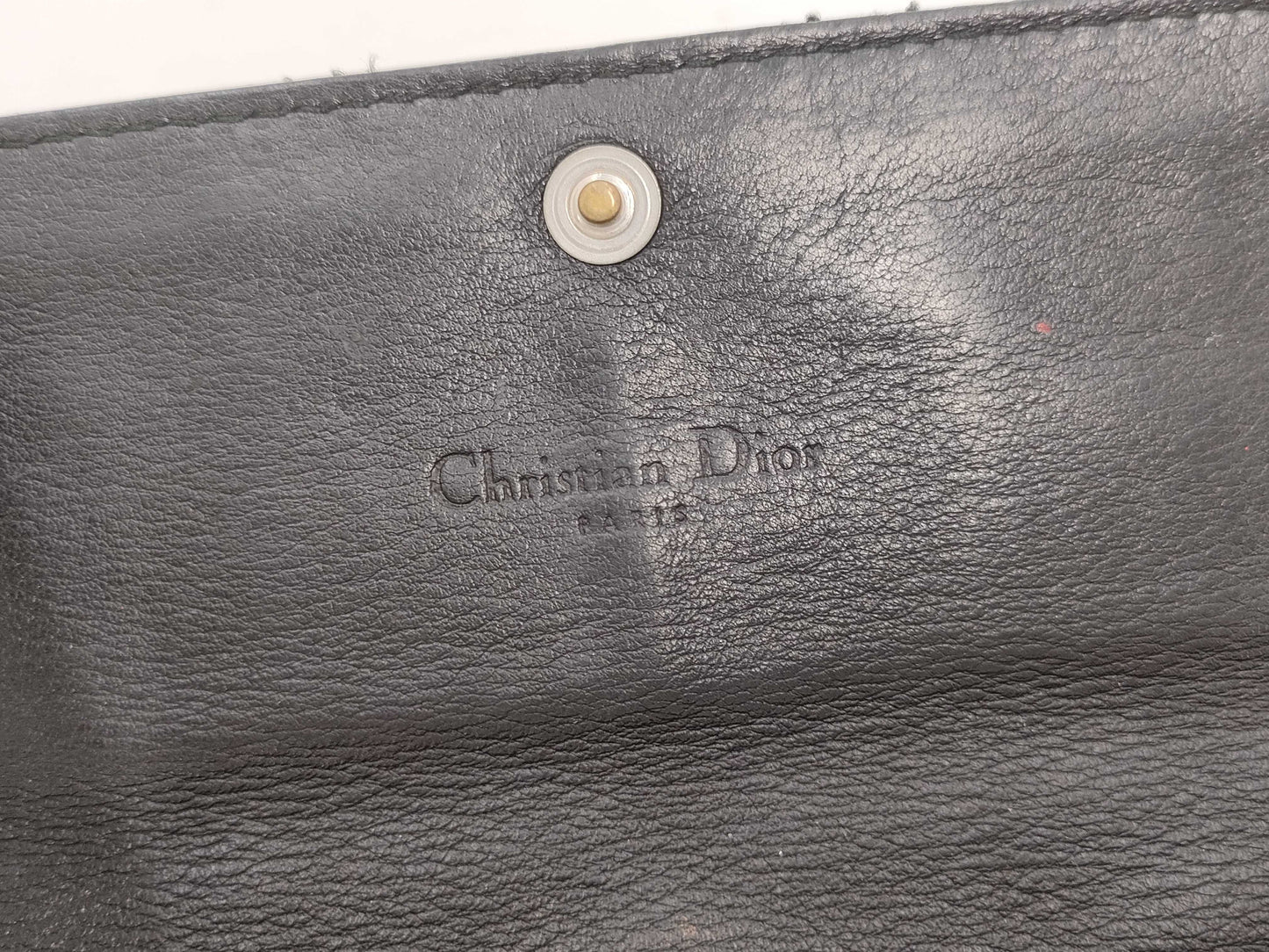 (10461_0351) Dior Cannage Enamel Long Wallet Wallet
