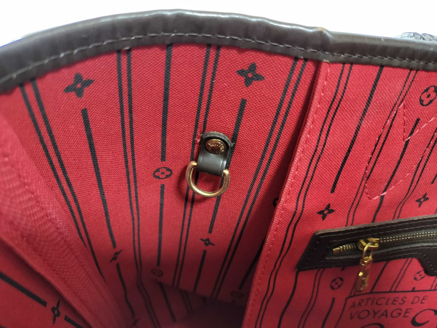 LOUIS VUITTON Damier N51105 Neverfull MM Tote Bag