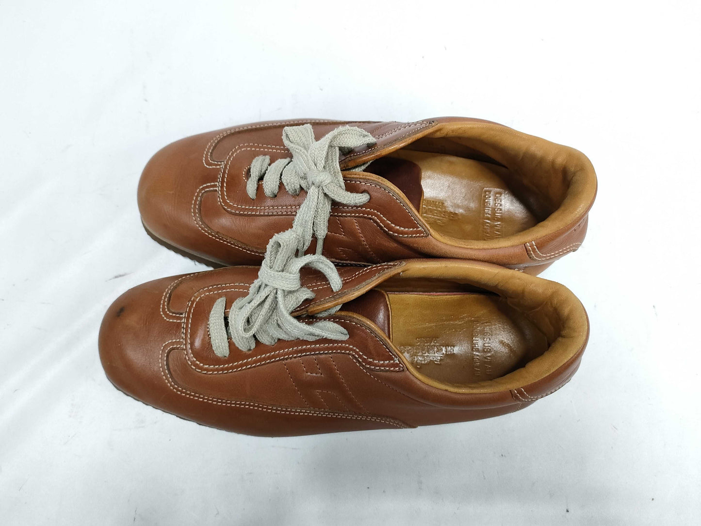 HERMES brown sneakers