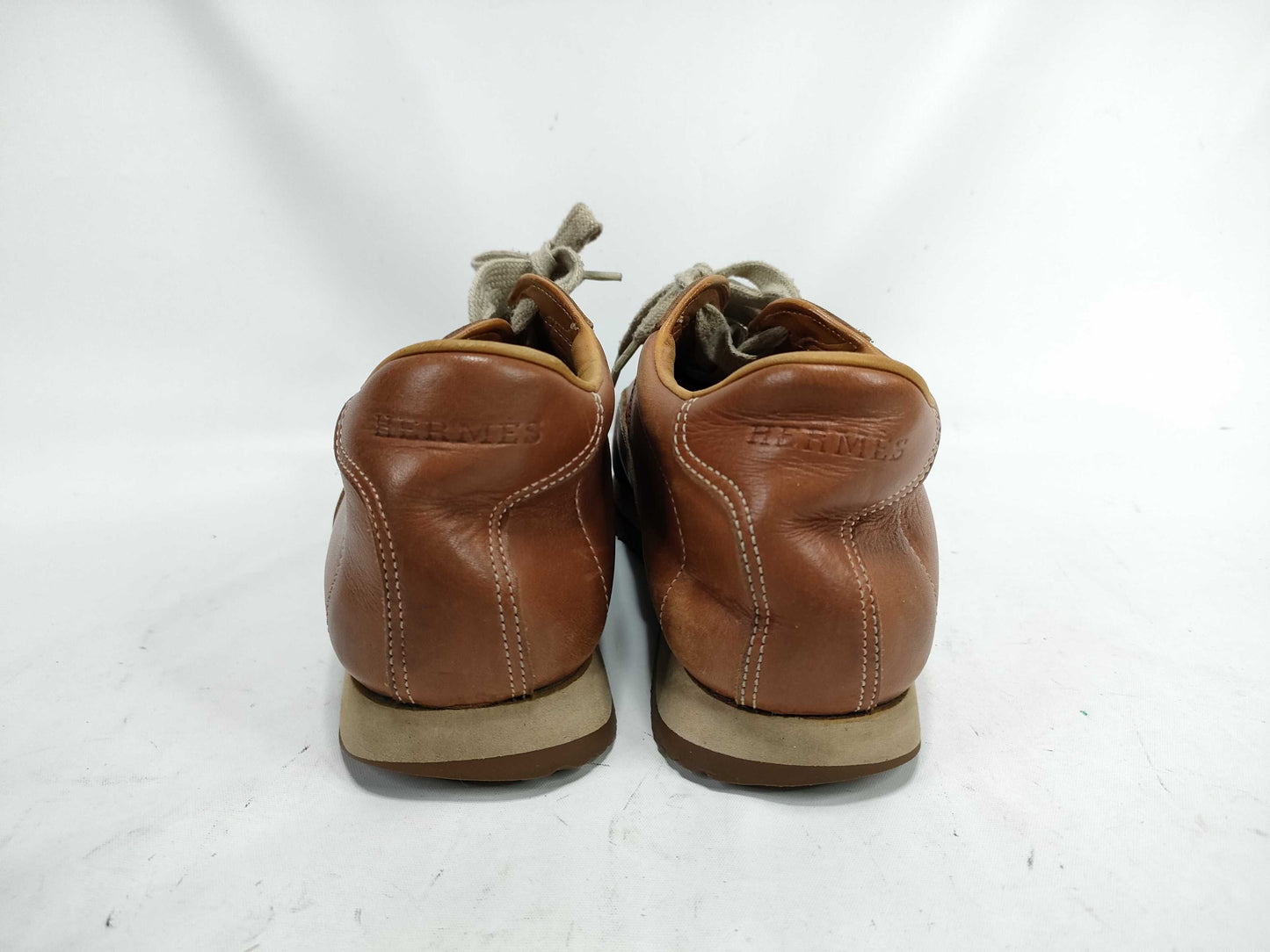 HERMES brown sneakers