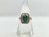 Emerald and Diamond 14K Gold Ring, 4.1g