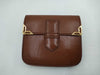 (10461_0049) Yves Saint Laurent YSL Logo/Brown Leather/Gold/Coin Case Coin Case