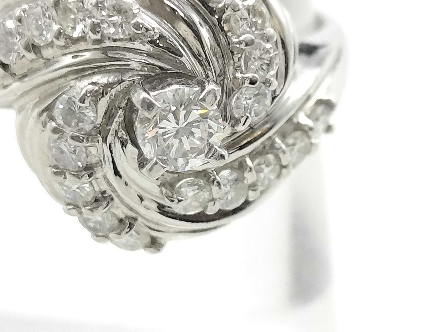 D0.14ct/0.39ct Pt900 5.8g Ring