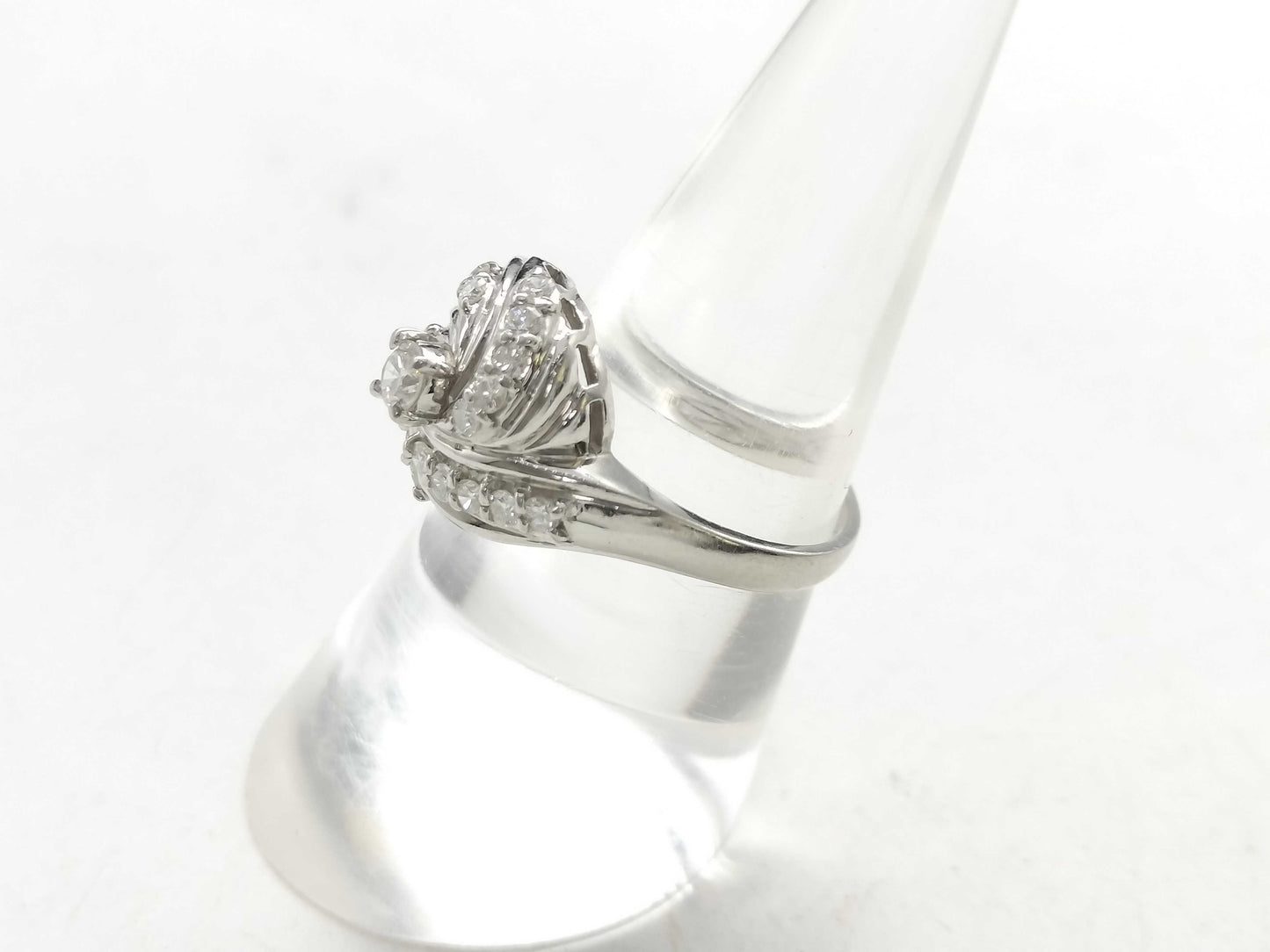 D0.14ct/0.39ct Pt900 5.8g Ring