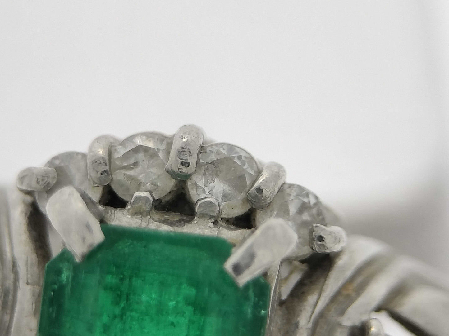 E0.65ct D0.20ct Pt900 6.3g Ring