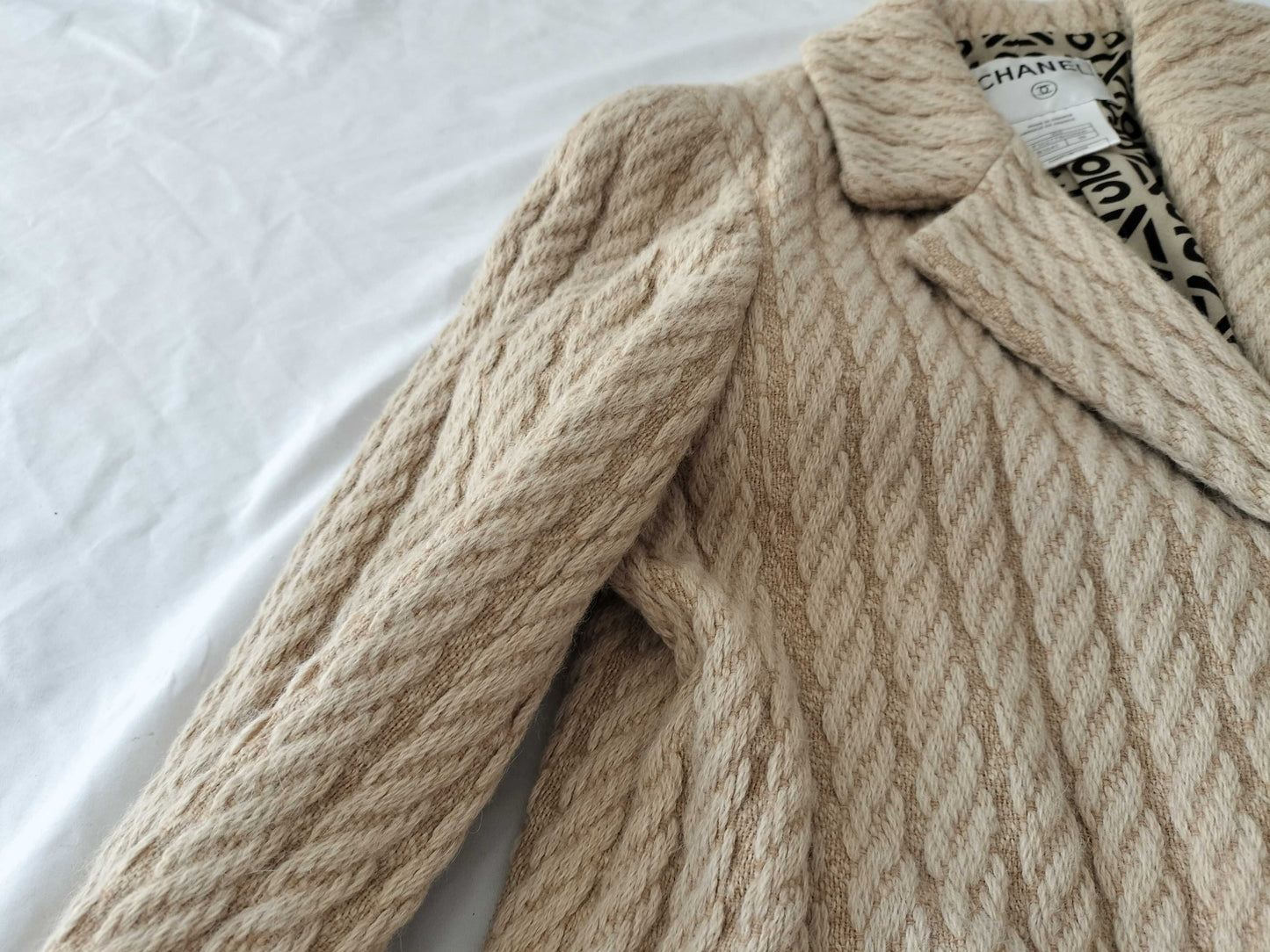 (10462_0126) CHANEL 00A Long Knit Coat Coat