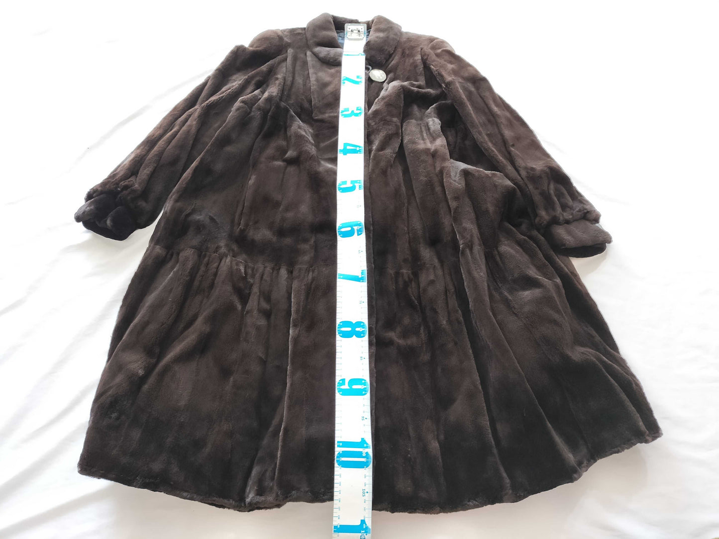 (10462_0245)▼BALENCIAGA Mink Long Brown Coat