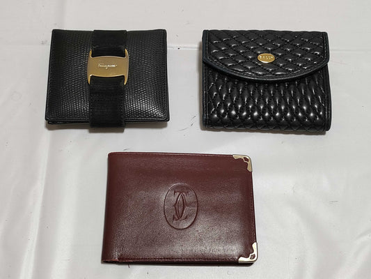 Salvatore Ferragamo Vara wallet and other brand wallets *3-piece set
