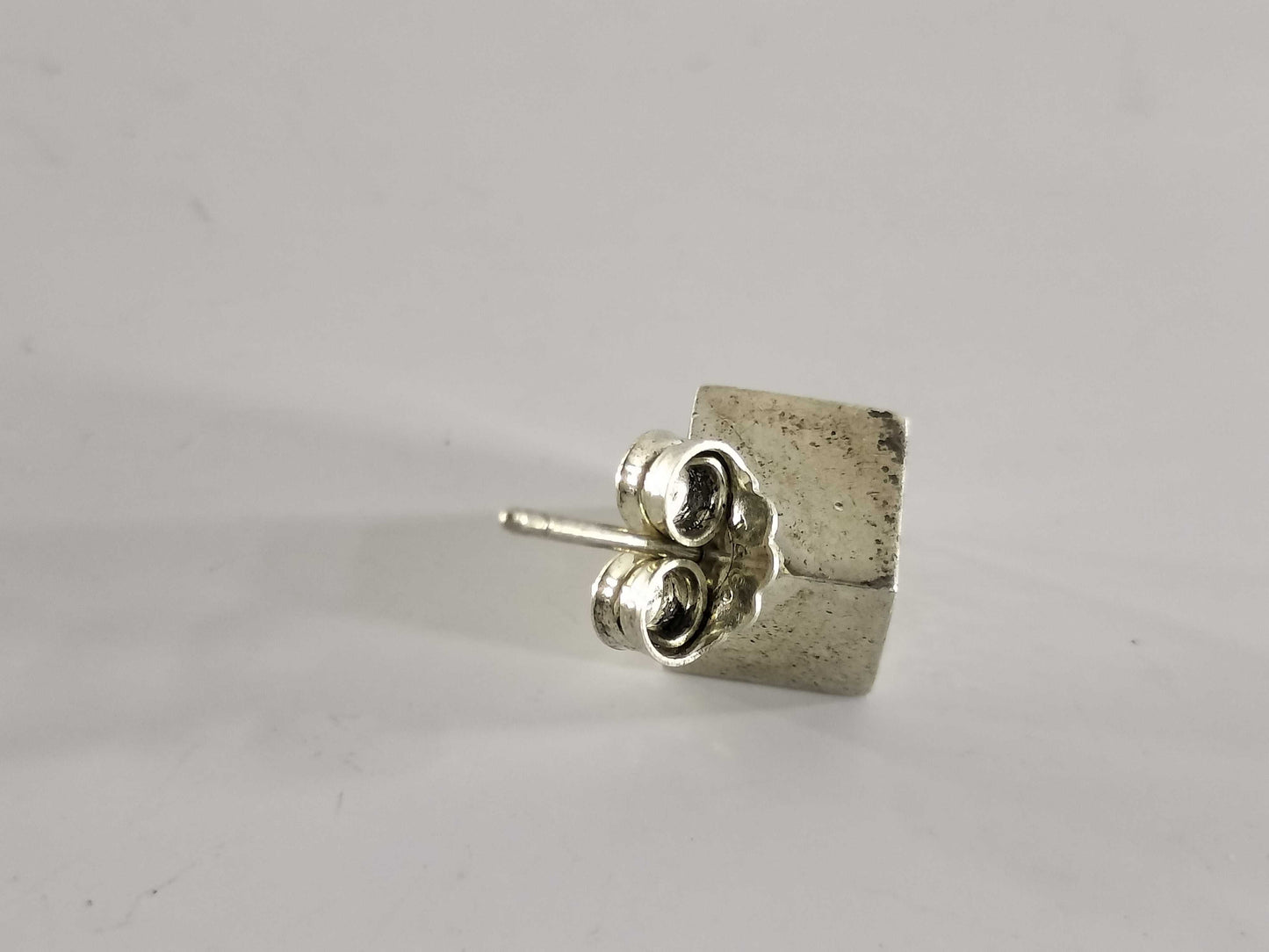 Tiffany & Co. Cube Earrings, SV925, 7.2g