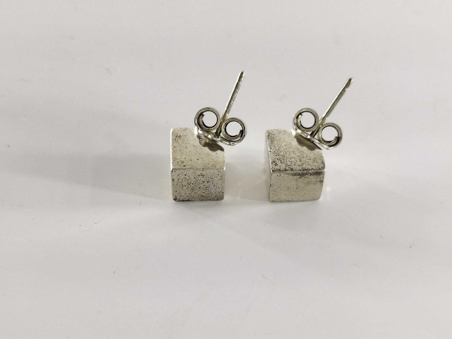 Tiffany & Co. Cube Earrings, SV925, 7.2g