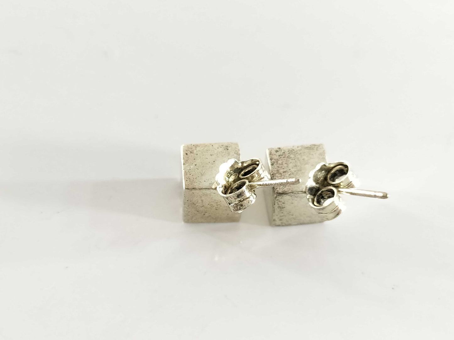 Tiffany & Co. Cube Earrings, SV925, 7.2g