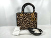 Dior Lady Dior Leopard Print Leather 2-Way Handbag