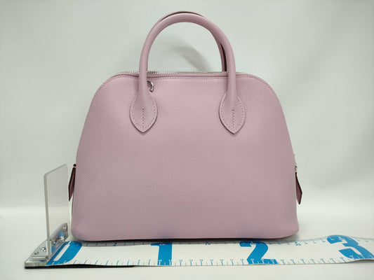 HERMES Bolide 25 Epsom Mauve Silvestre Silver Hardware U Stamp Handbag