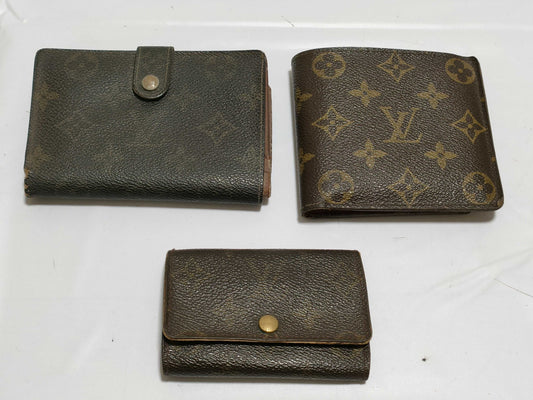 LOUIS VUITTON Monogram Wallet 3-Piece Set