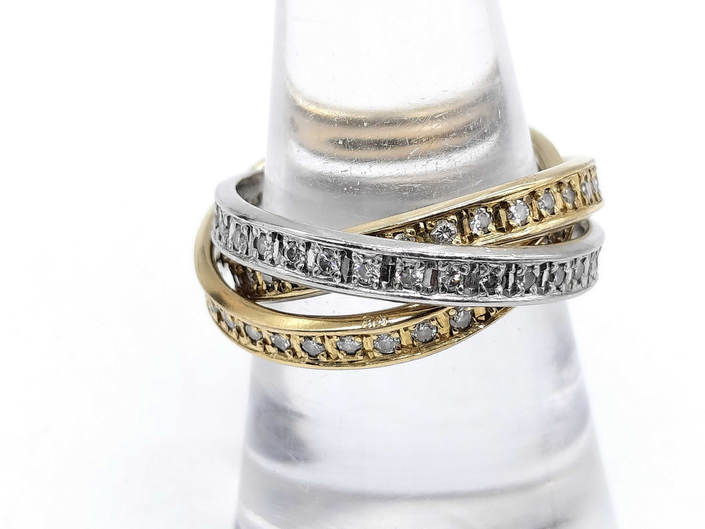 Diamond K18/Pt900 9.6g Ring
