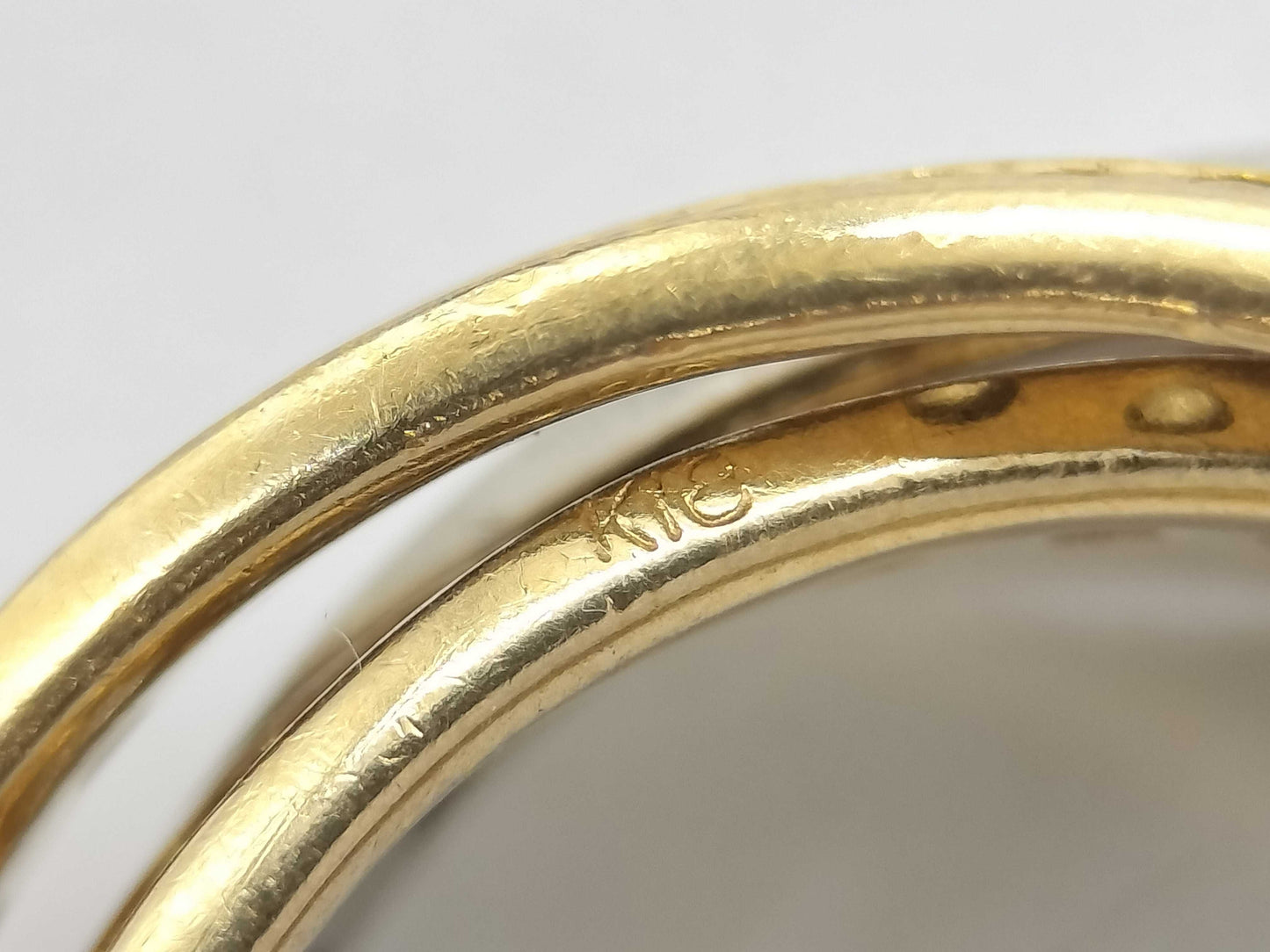 Diamond K18/Pt900 9.6g Ring