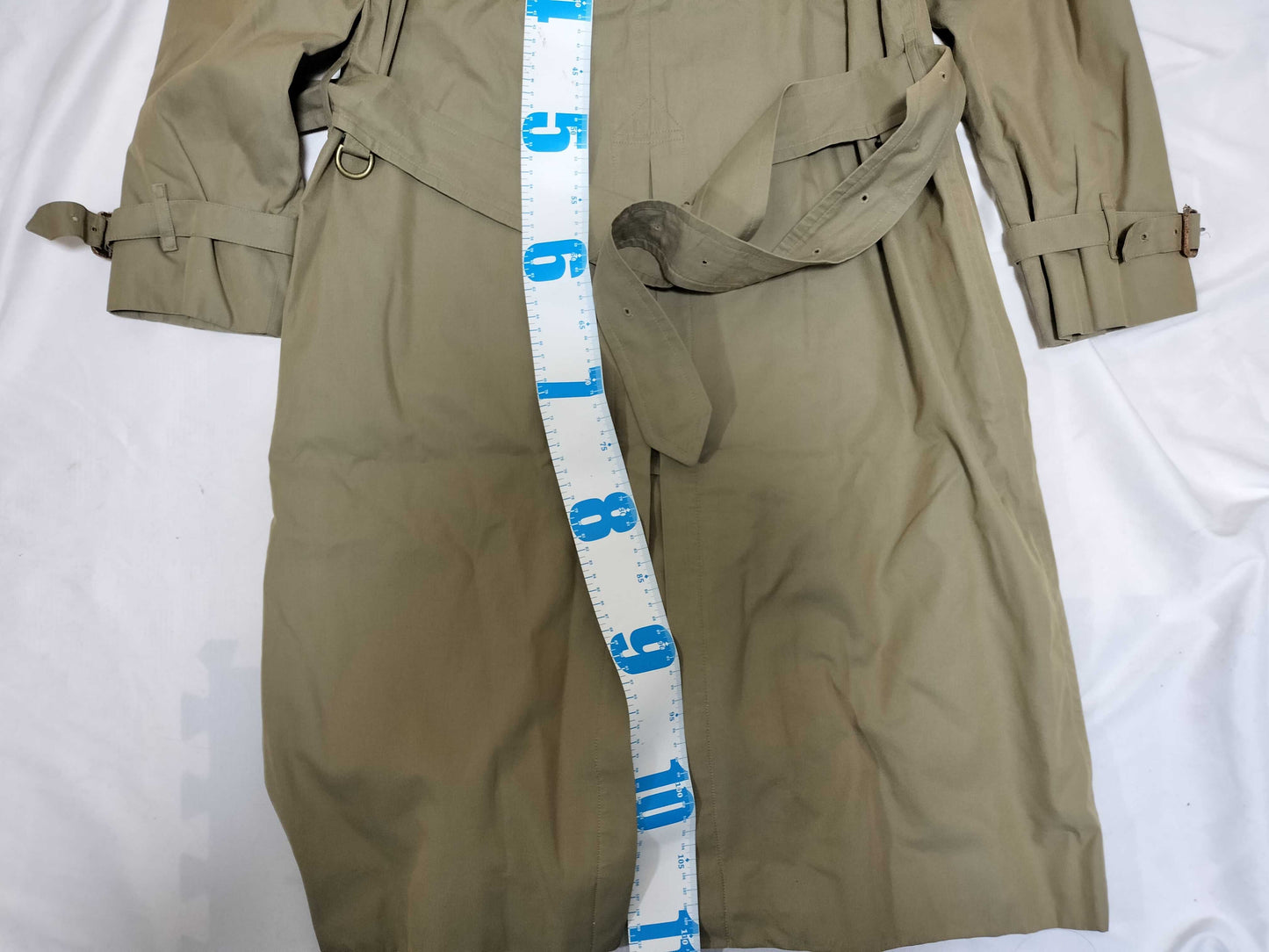 BURBERRY trench coat, stains and signs of wear.