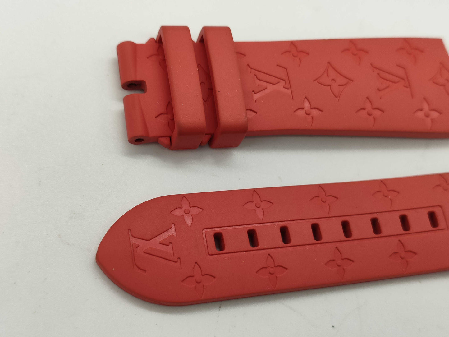 LOUIS VUITTON Tambour Belt Red Other Accessories