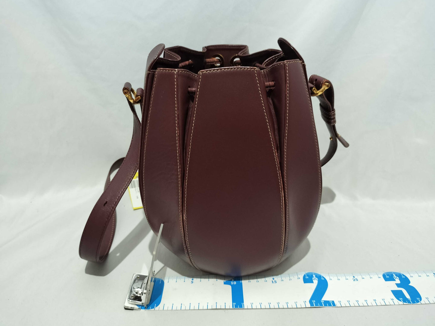 (10460_0121) Cartier Bordeaux Drawstring Shoulder Bag