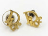 (10461_0352) Dior Logo Gold Earrings Earrings