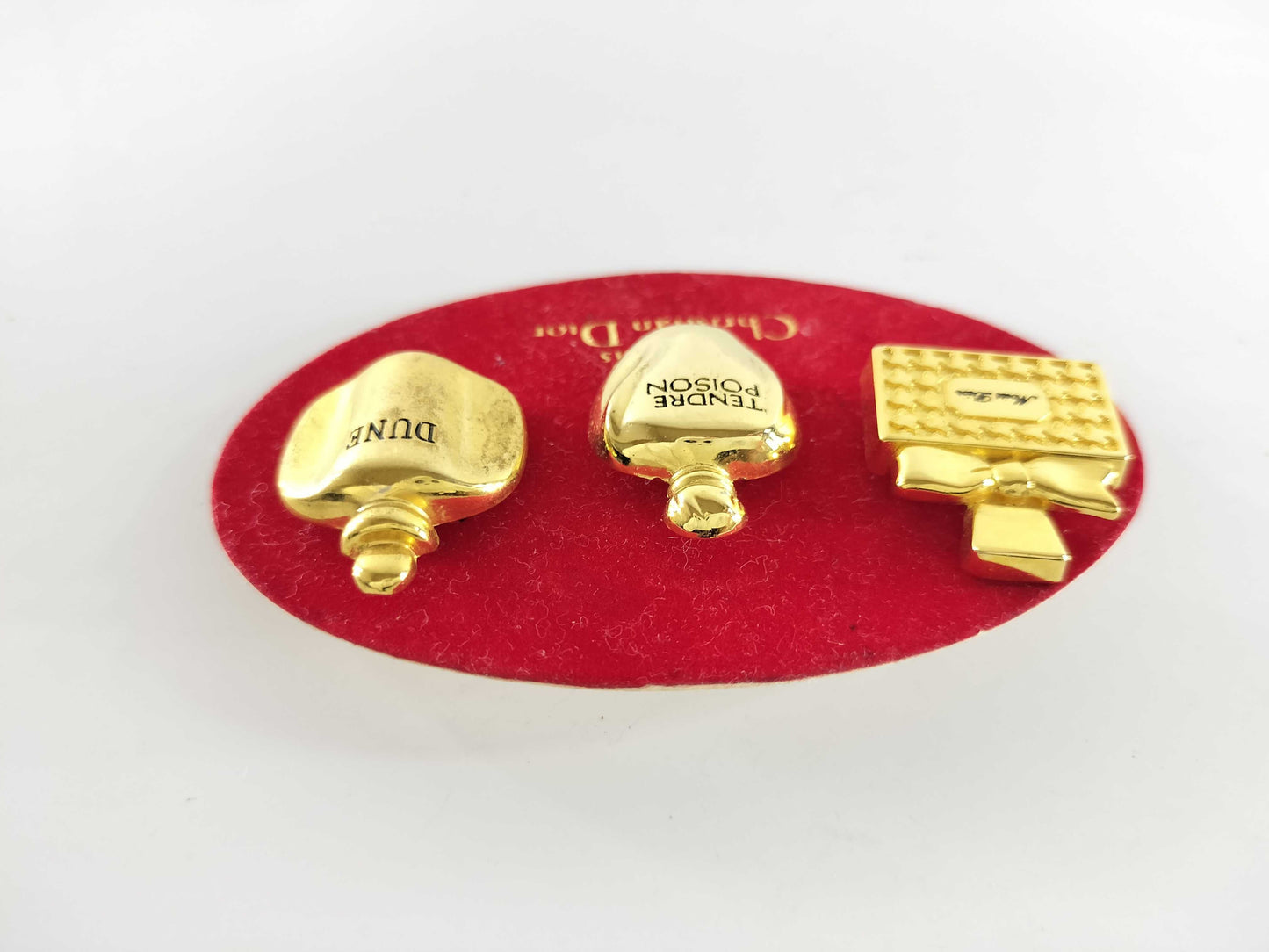 Dior 3-piece pin brooch/perfume/perfume motif charm charm