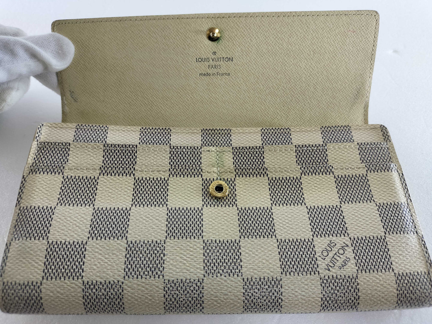 LOUIS VUITTON Damier Azur N61735 Portefeuille Sarah Wallet