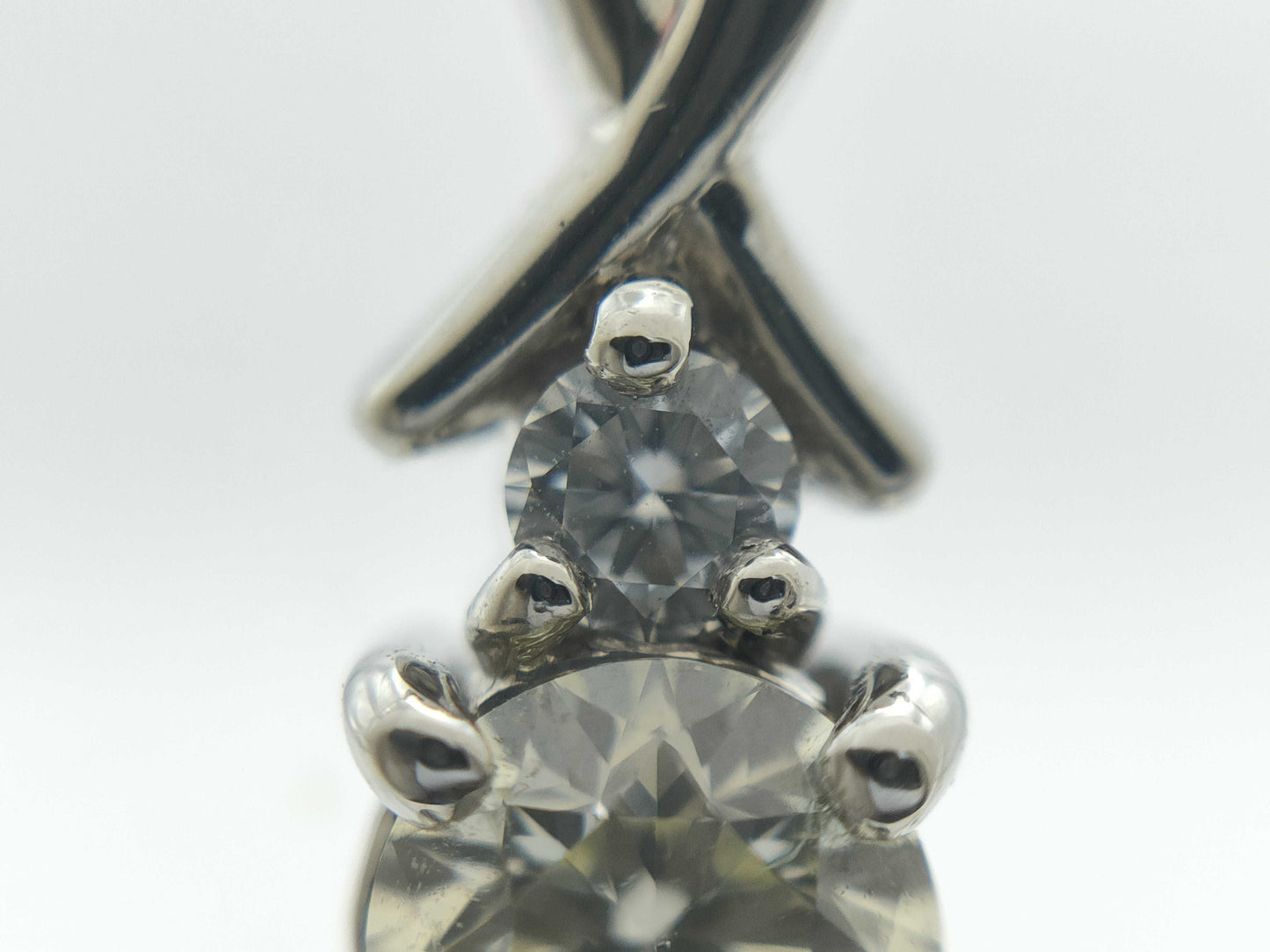 D0.301ct FD0.04ct Pt900/850 4.9g Necklace