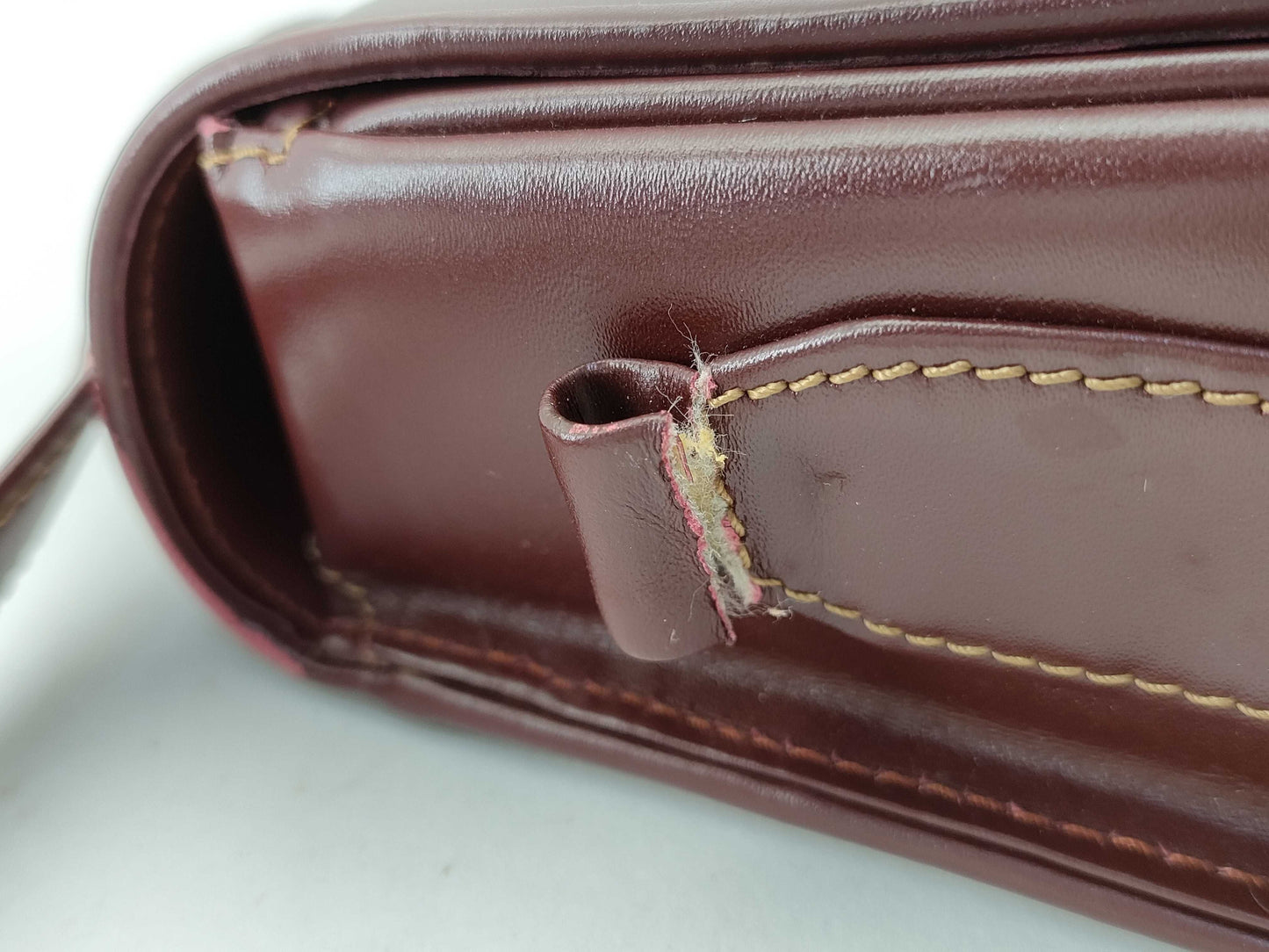 (10460_0126) Cartier Mast Mast Bordeaux Logo Shoulder Bag