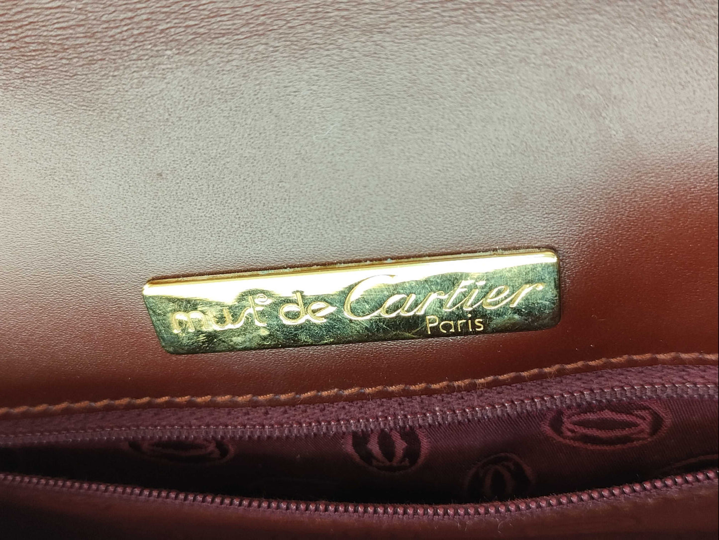(10460_0126) Cartier Mast Mast Bordeaux Logo Shoulder Bag