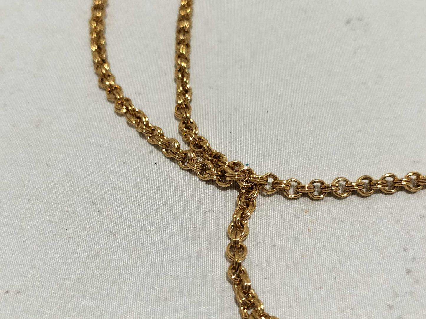 Dior Dior Necklace CD Gold Rhinestone Necklace