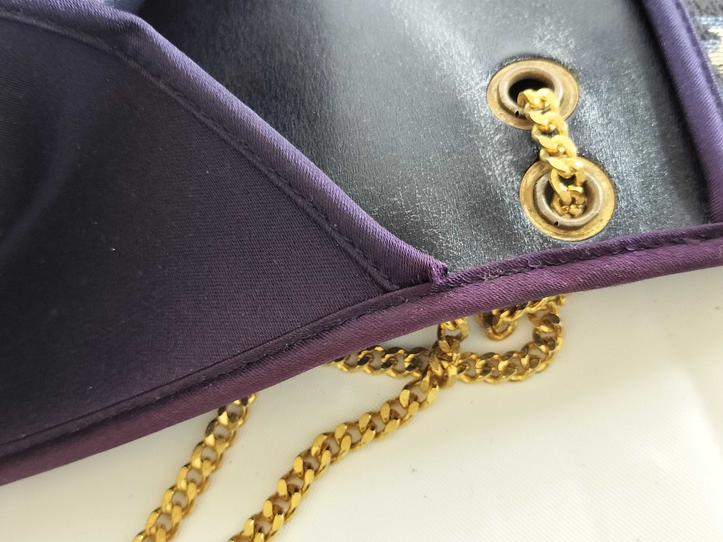(10460_0352) Dior Vintage Chain Pochette Shoulder Bag