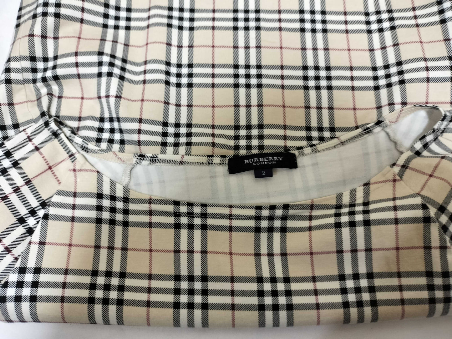 BURBERRY Burberry Check Pattern Size 2 T-shirt