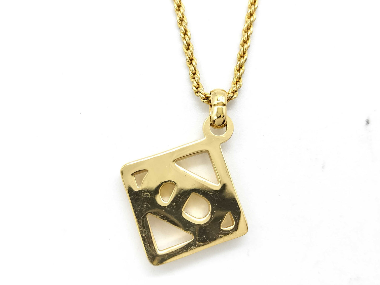 Dior CD logo rhinestone necklace