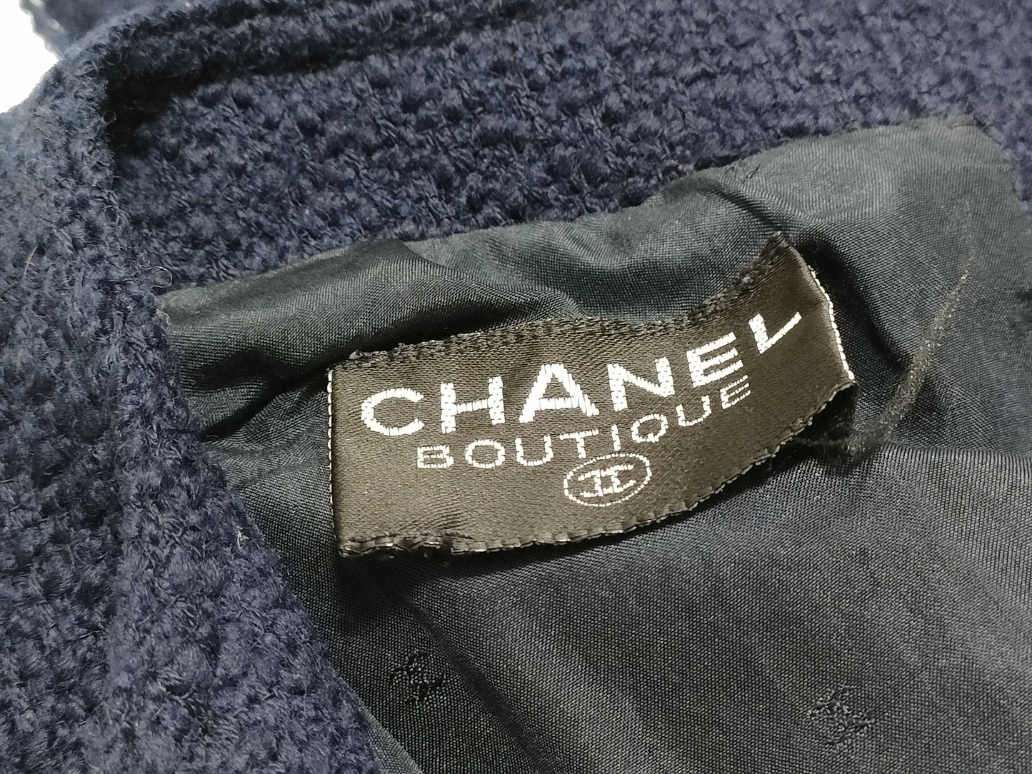 CHANEL Tweed Dress with Camellia Buttons
