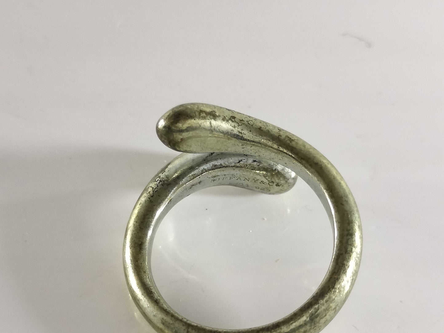 Tiffany & Co. Drop Ring, 925 Sterling Silver, 7.6g