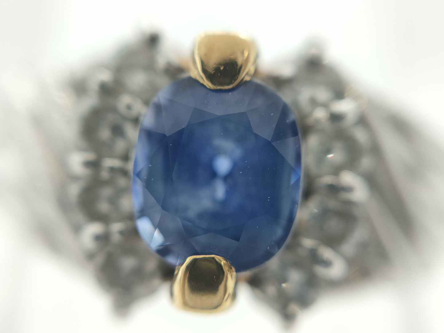 S0.89ct D0.23ct Pt900/K18 5.9g Ring