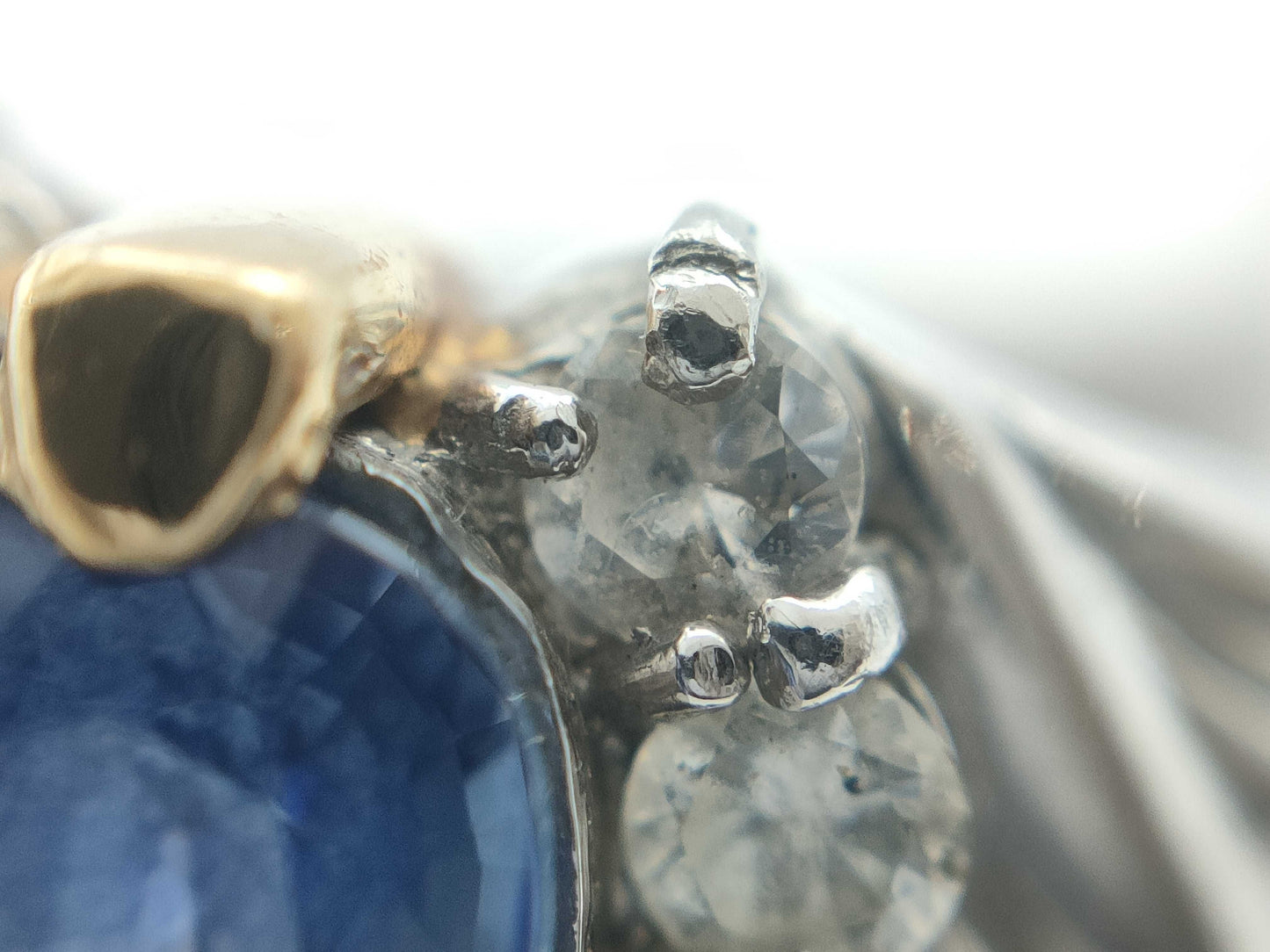 S0.89ct D0.23ct Pt900/K18 5.9g Ring