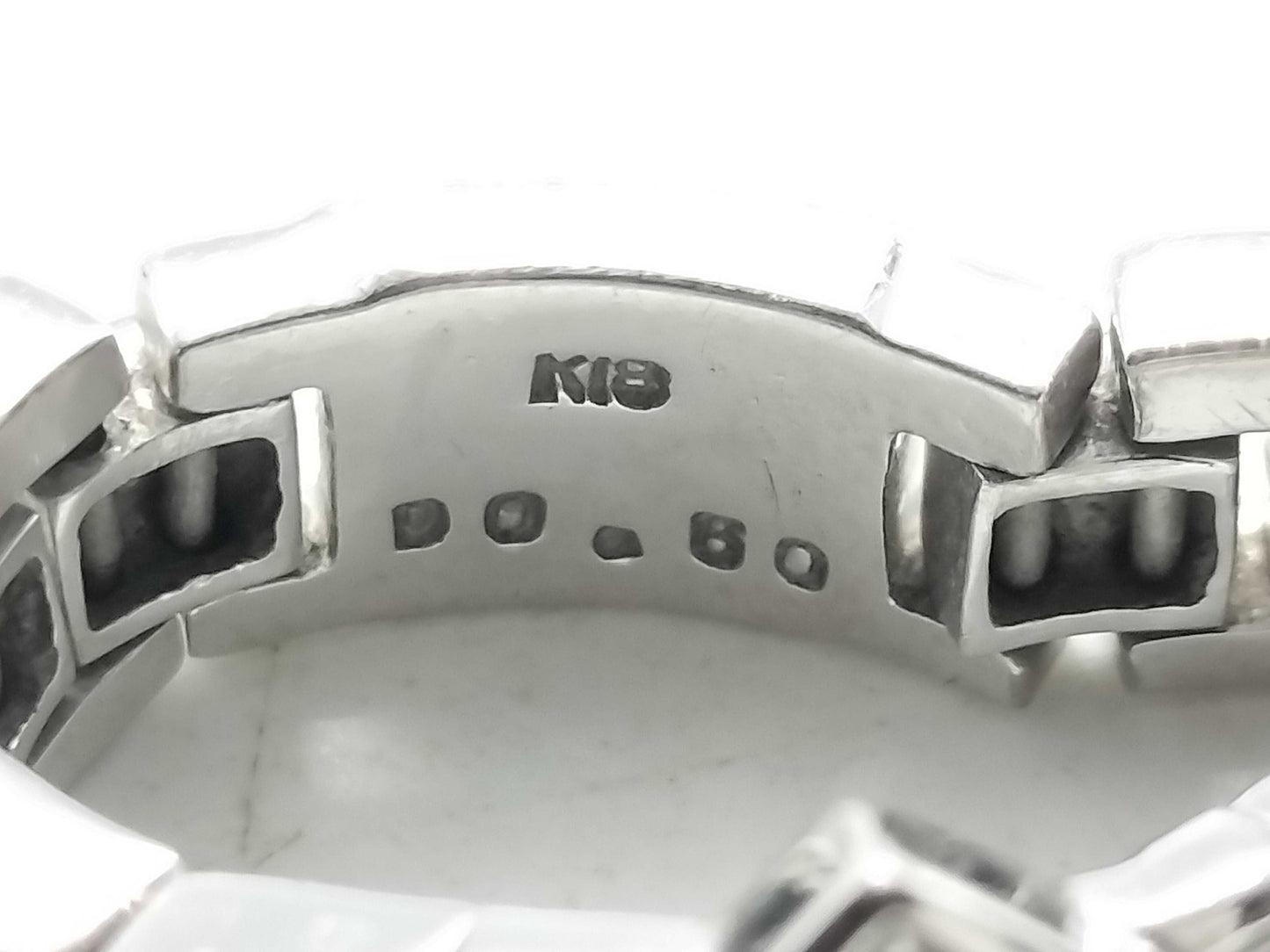 D0.80ct K18 10.0g Ring