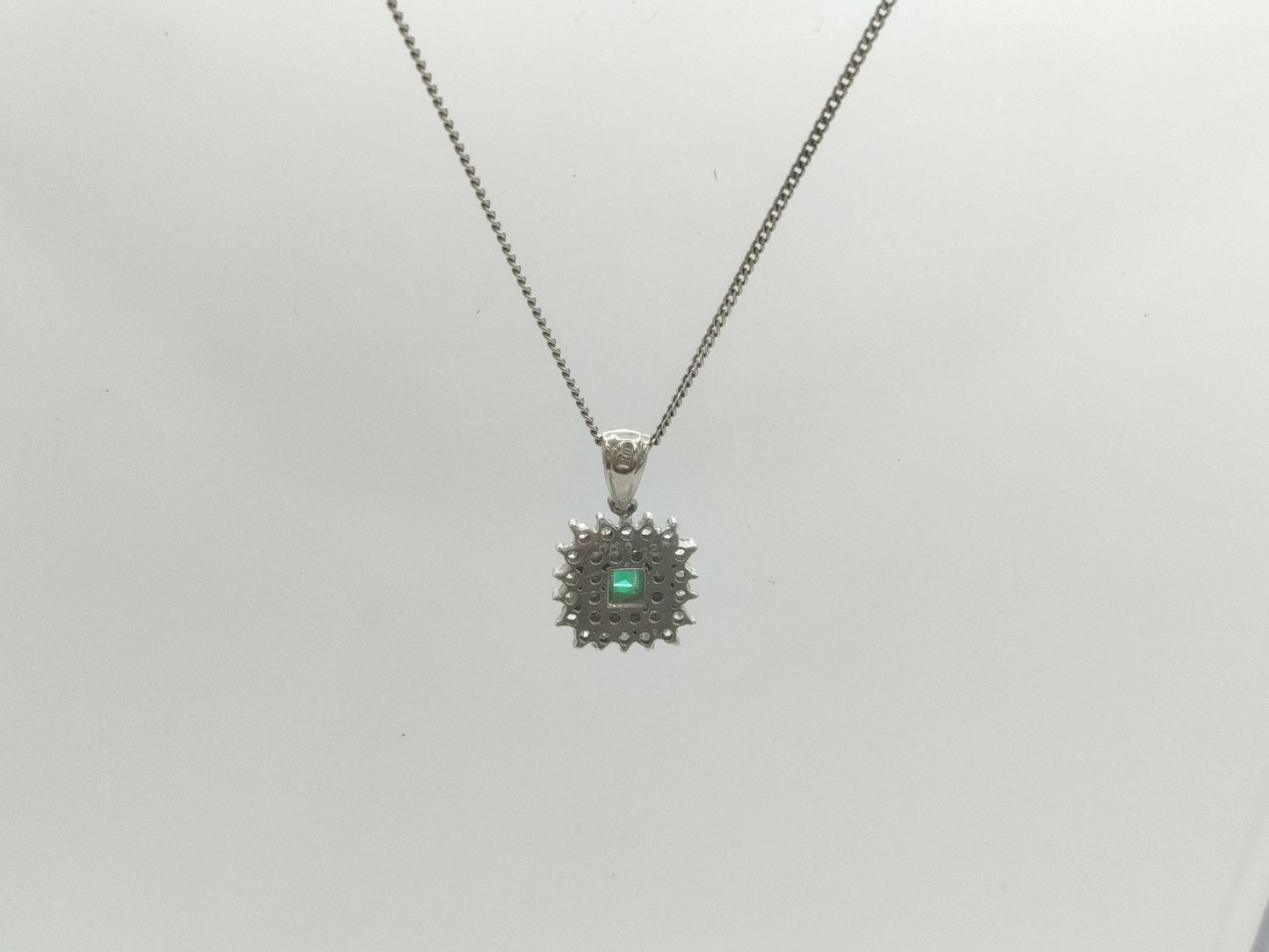 E0.09ct D0.20ct Pt900/850 5.3g Necklace