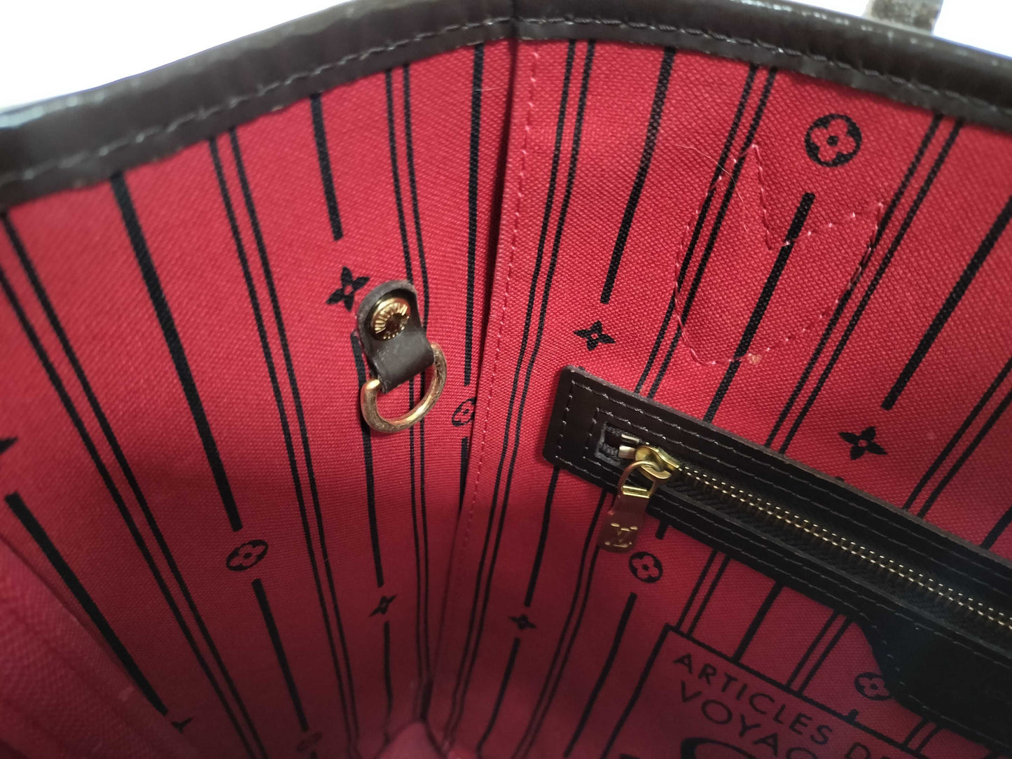 LOUIS VUITTON Damier N41358 Neverfull MM Tote Bag