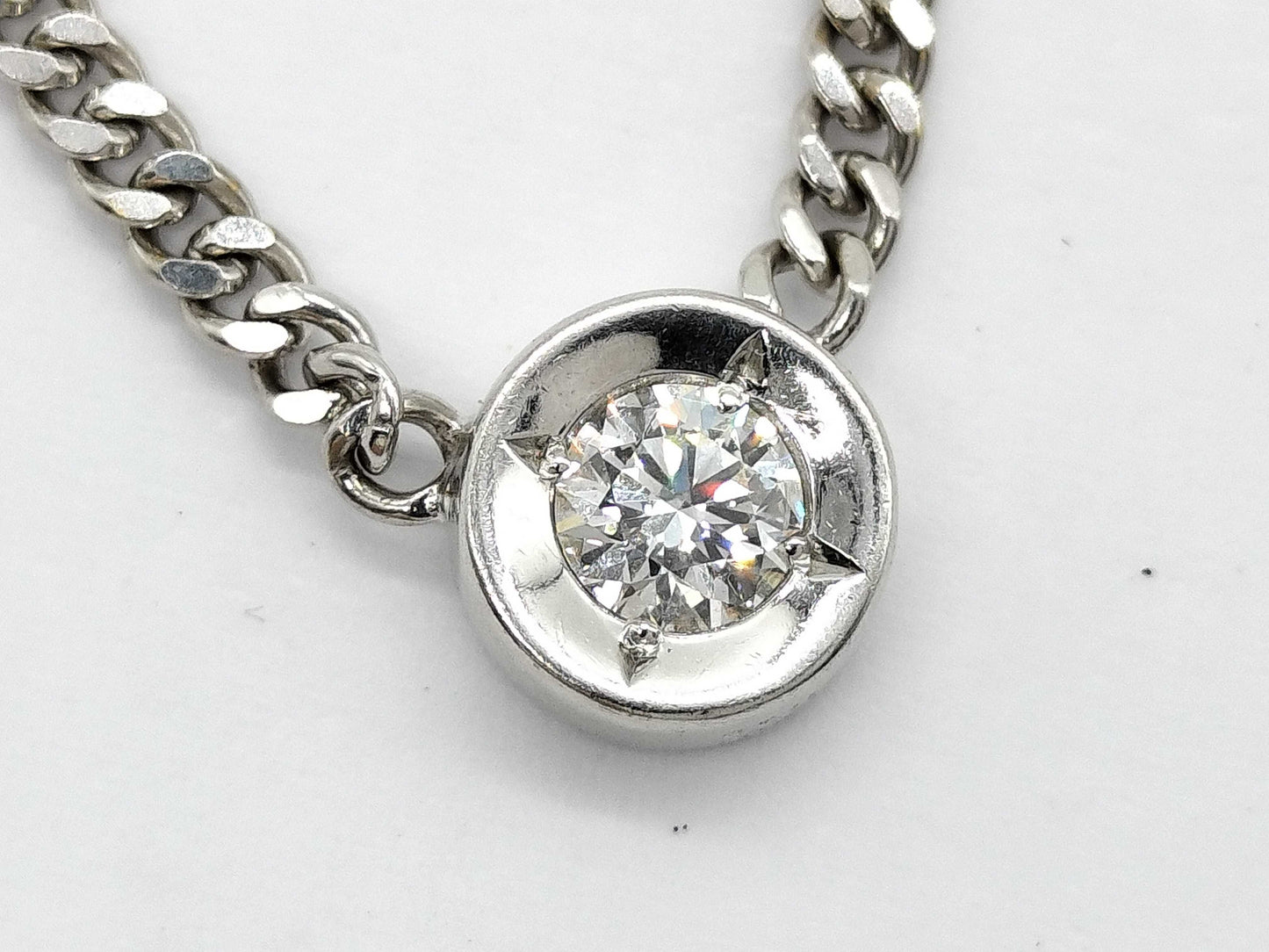 D0.311ct K18WG 12.6g Necklace