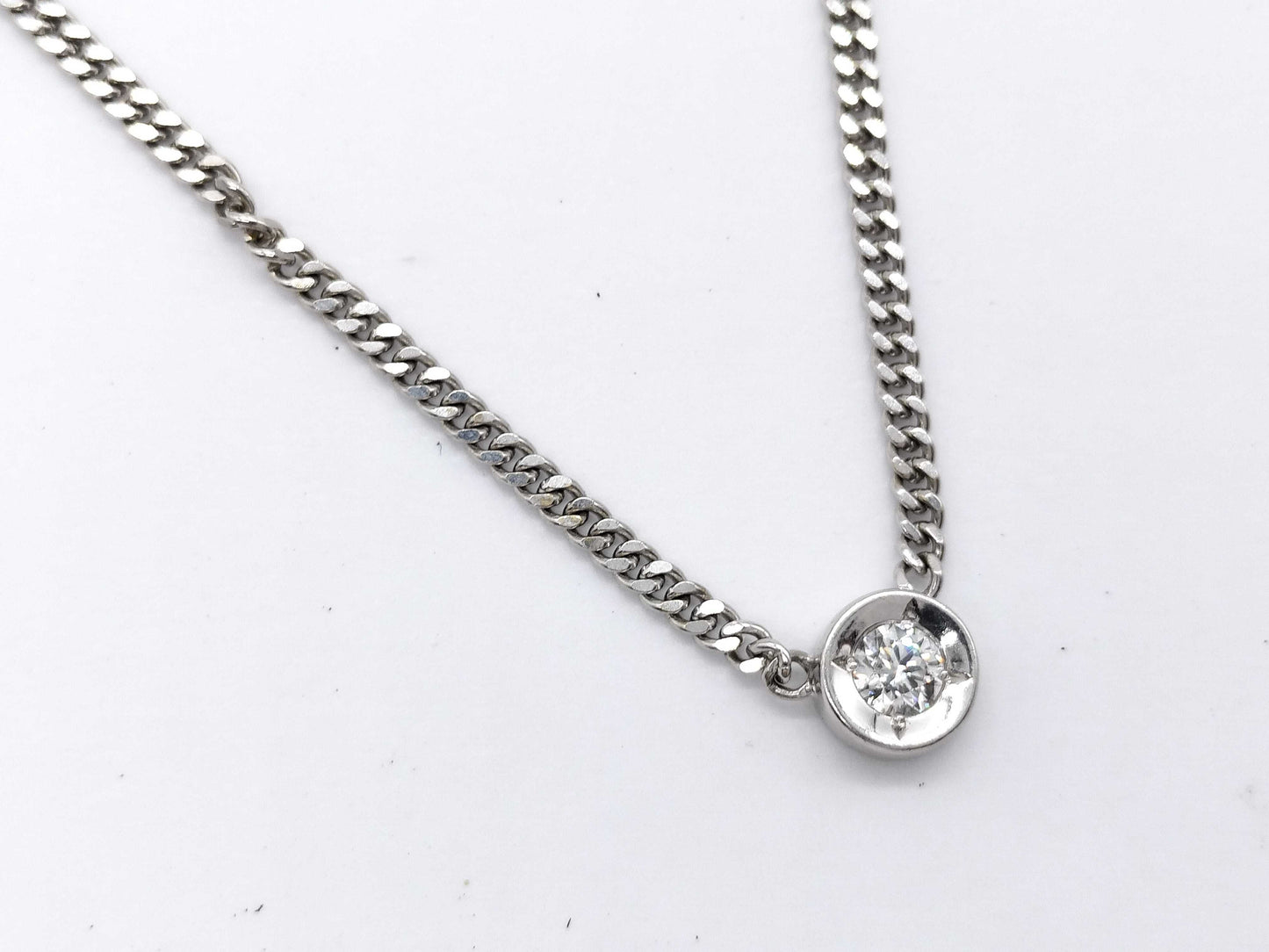 D0.311ct K18WG 12.6g Necklace