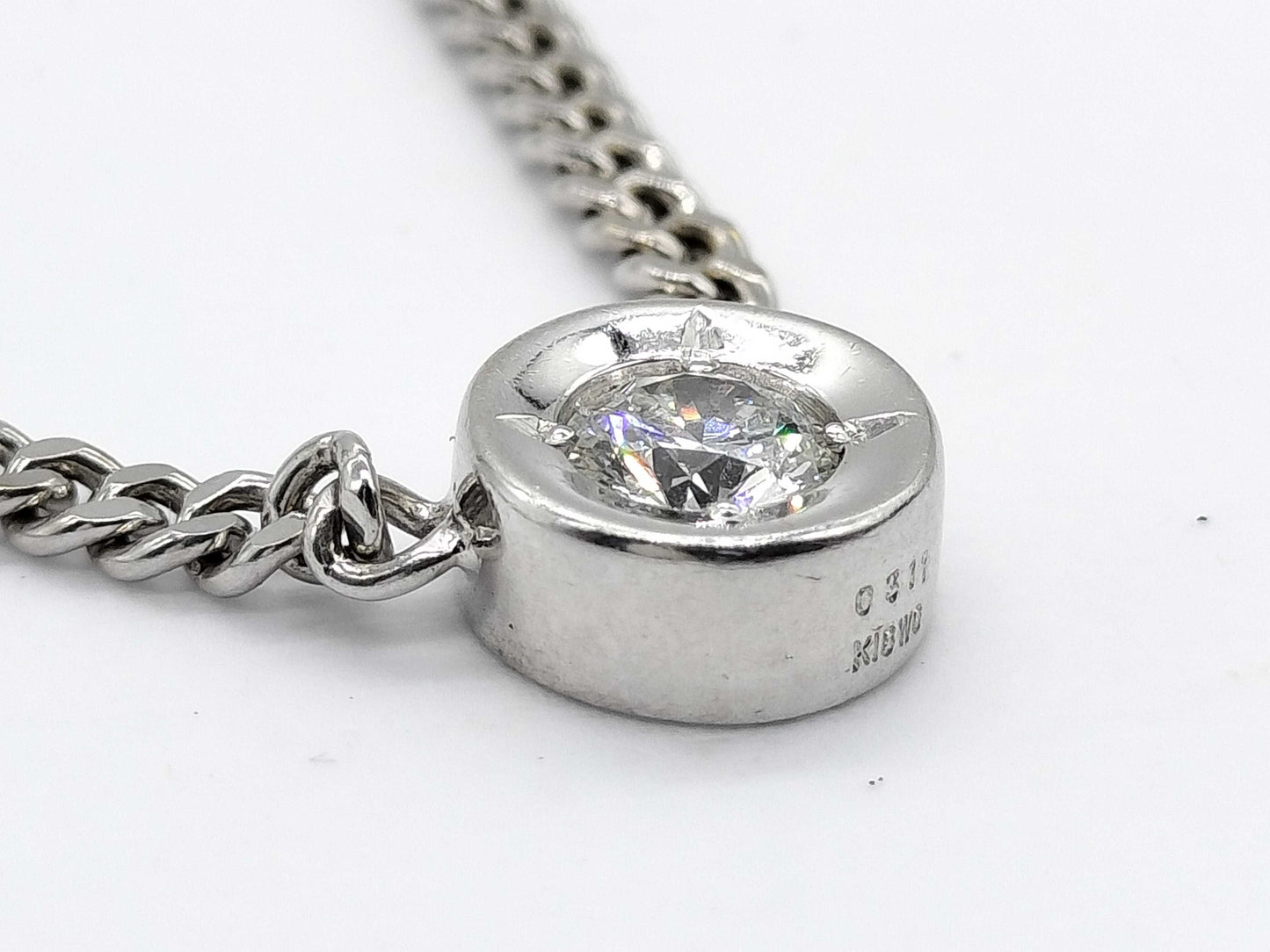 D0.311ct K18WG 12.6g Necklace