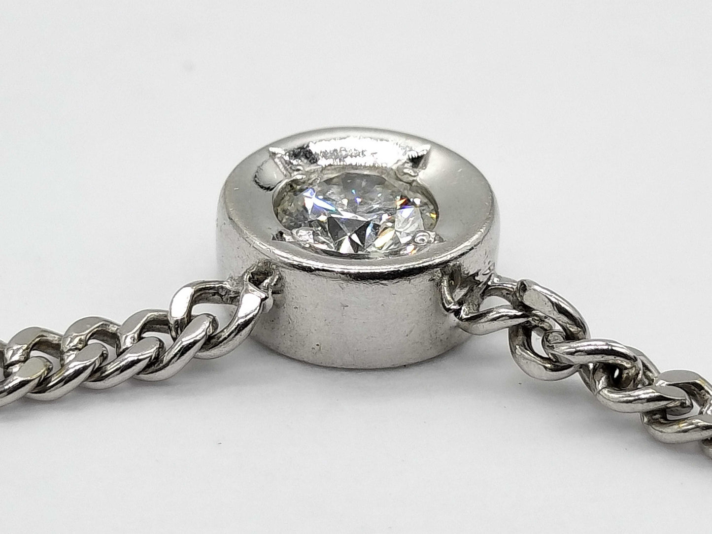 D0.311ct K18WG 12.6g Necklace