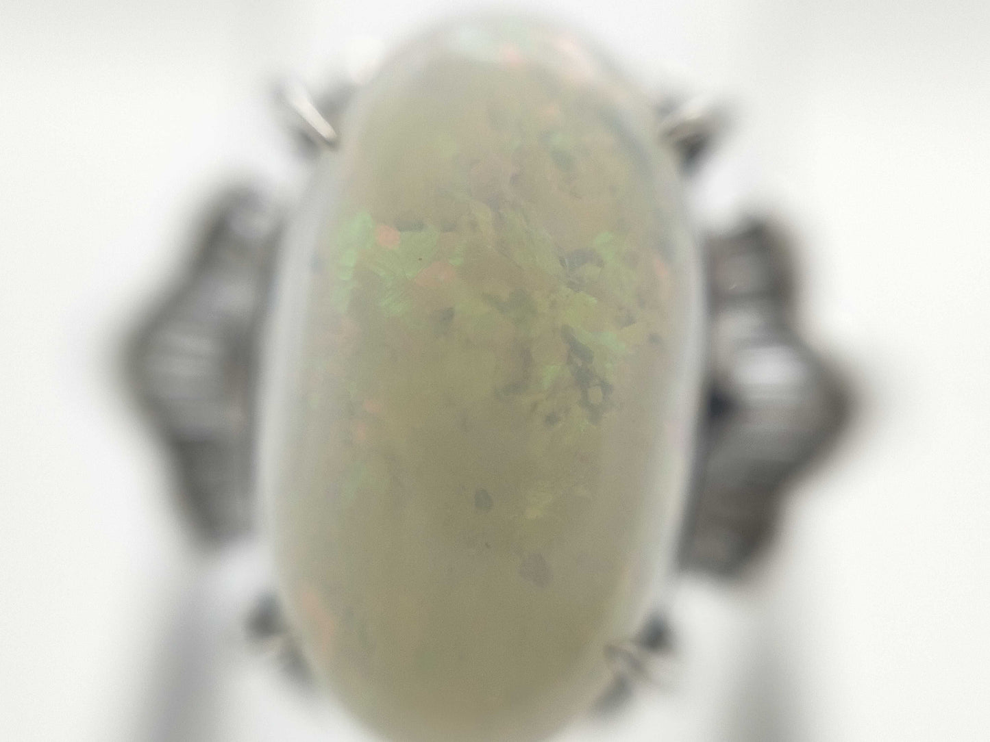 OP 3.26ct D 0.22ct PT900 8.8g Ring