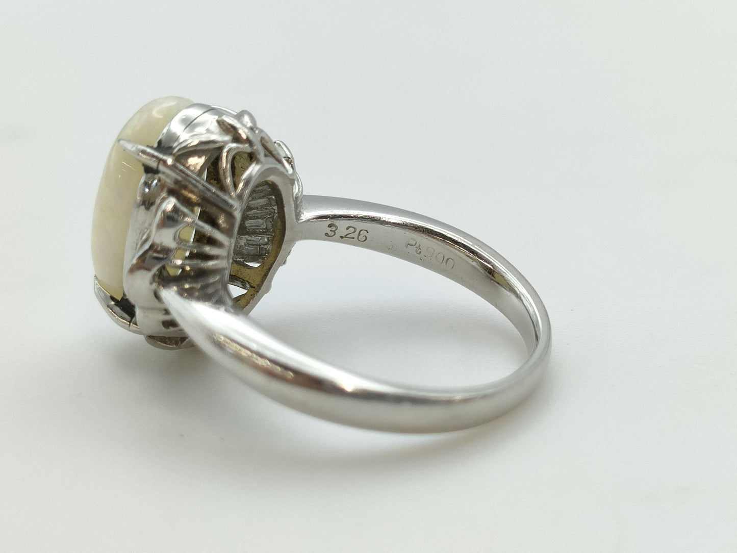 OP 3.26ct D 0.22ct PT900 8.8g Ring