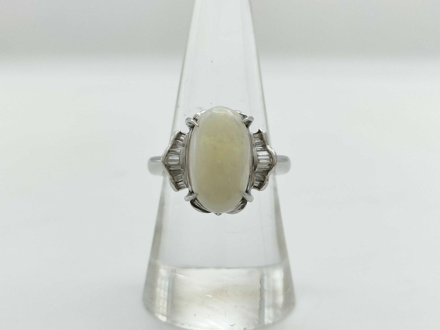 OP 3.26ct D 0.22ct PT900 8.8g Ring
