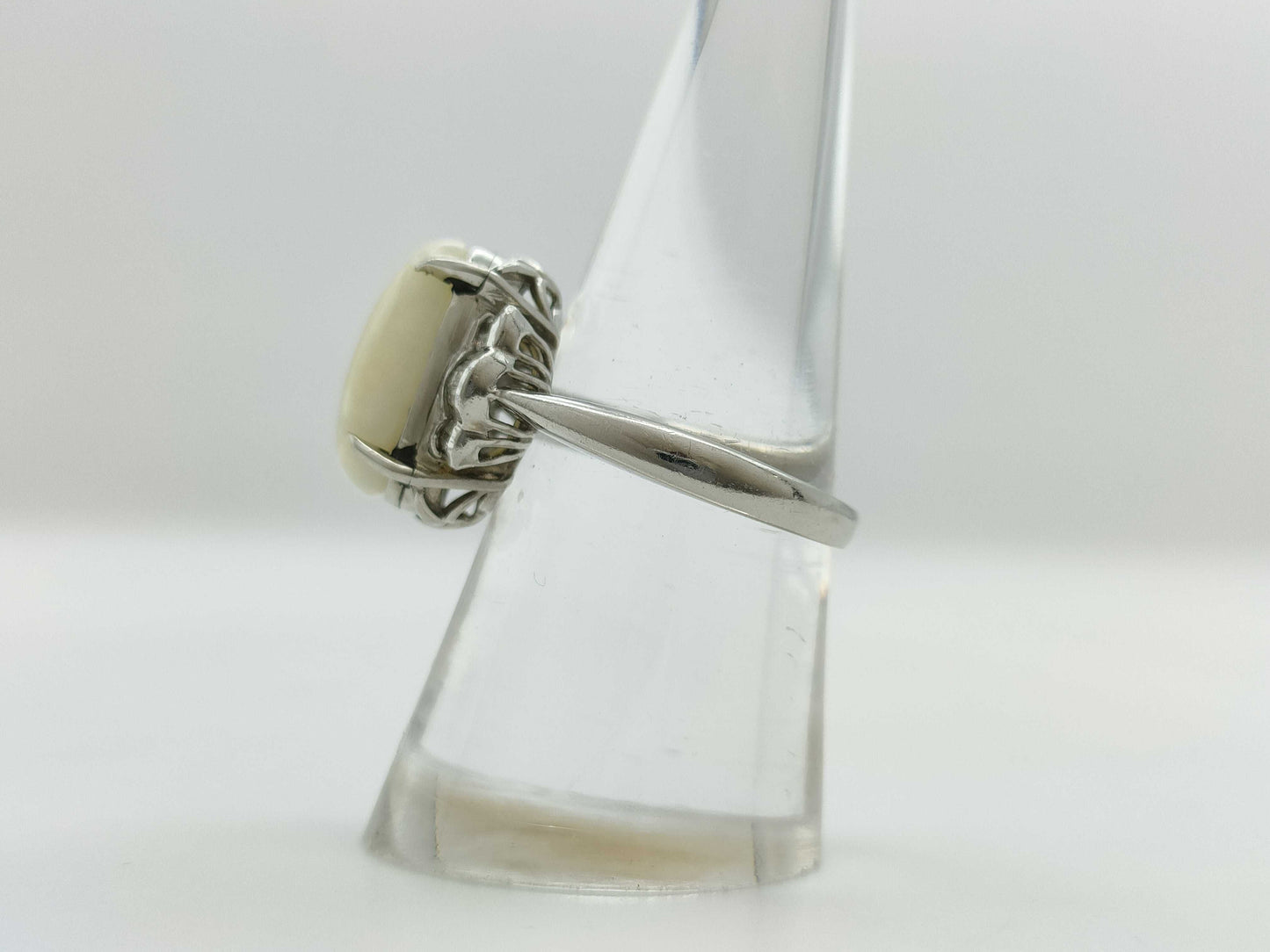 OP 3.26ct D 0.22ct PT900 8.8g Ring